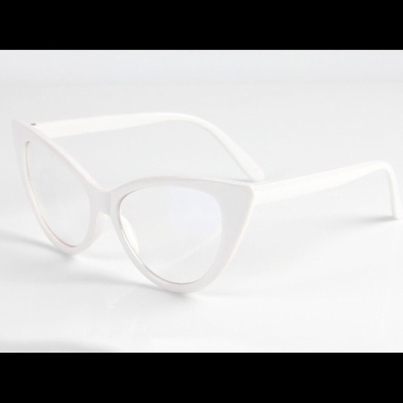 WHITE VINTAGE LOOK CAT EYE GLASSES *NEW*?? main image 4